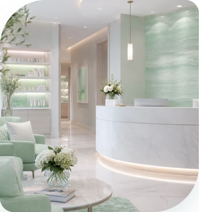 Bright MedSpa reception lobby